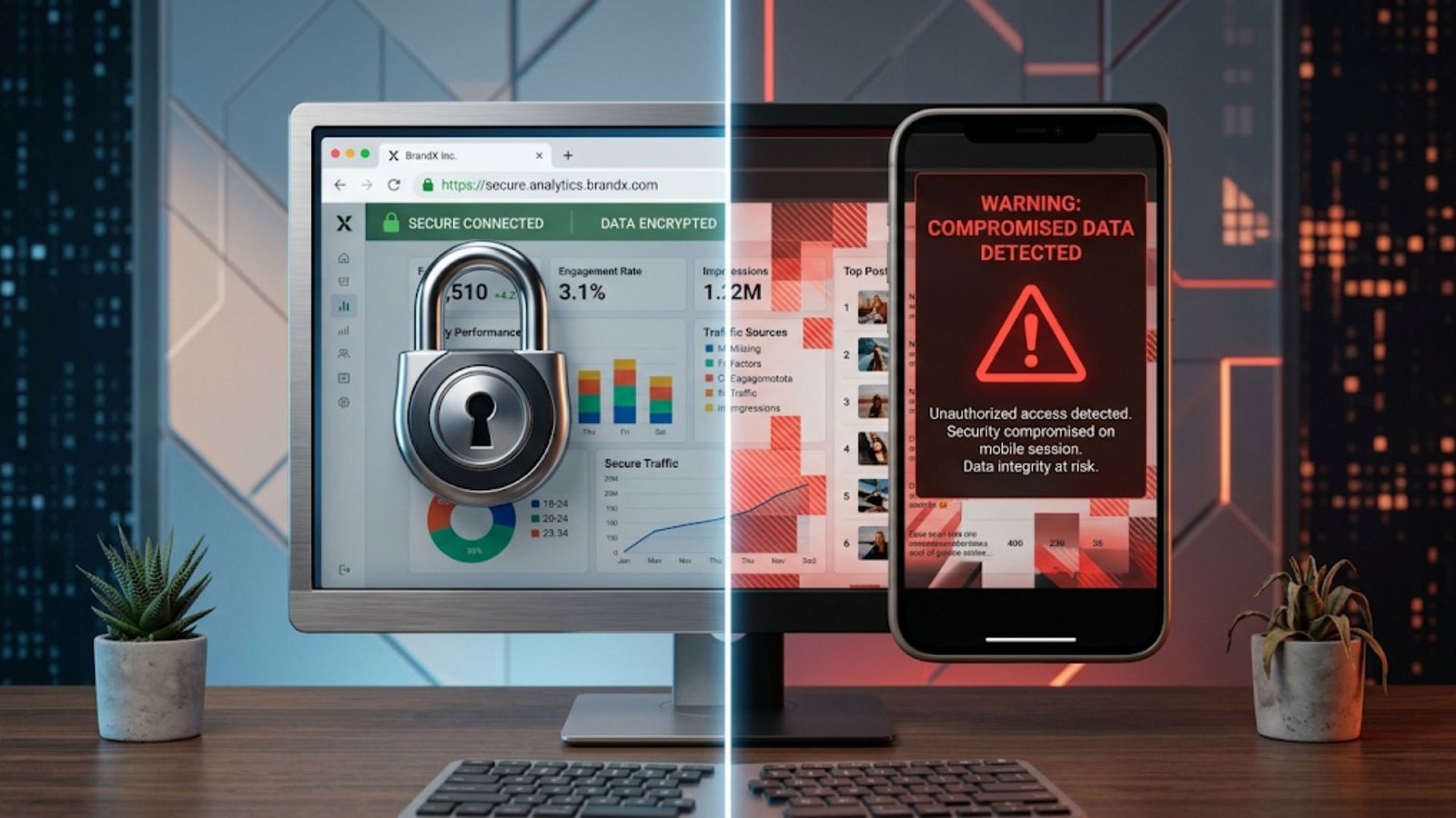 side by side comparison showing safe instagram follower tools vs purchasing options